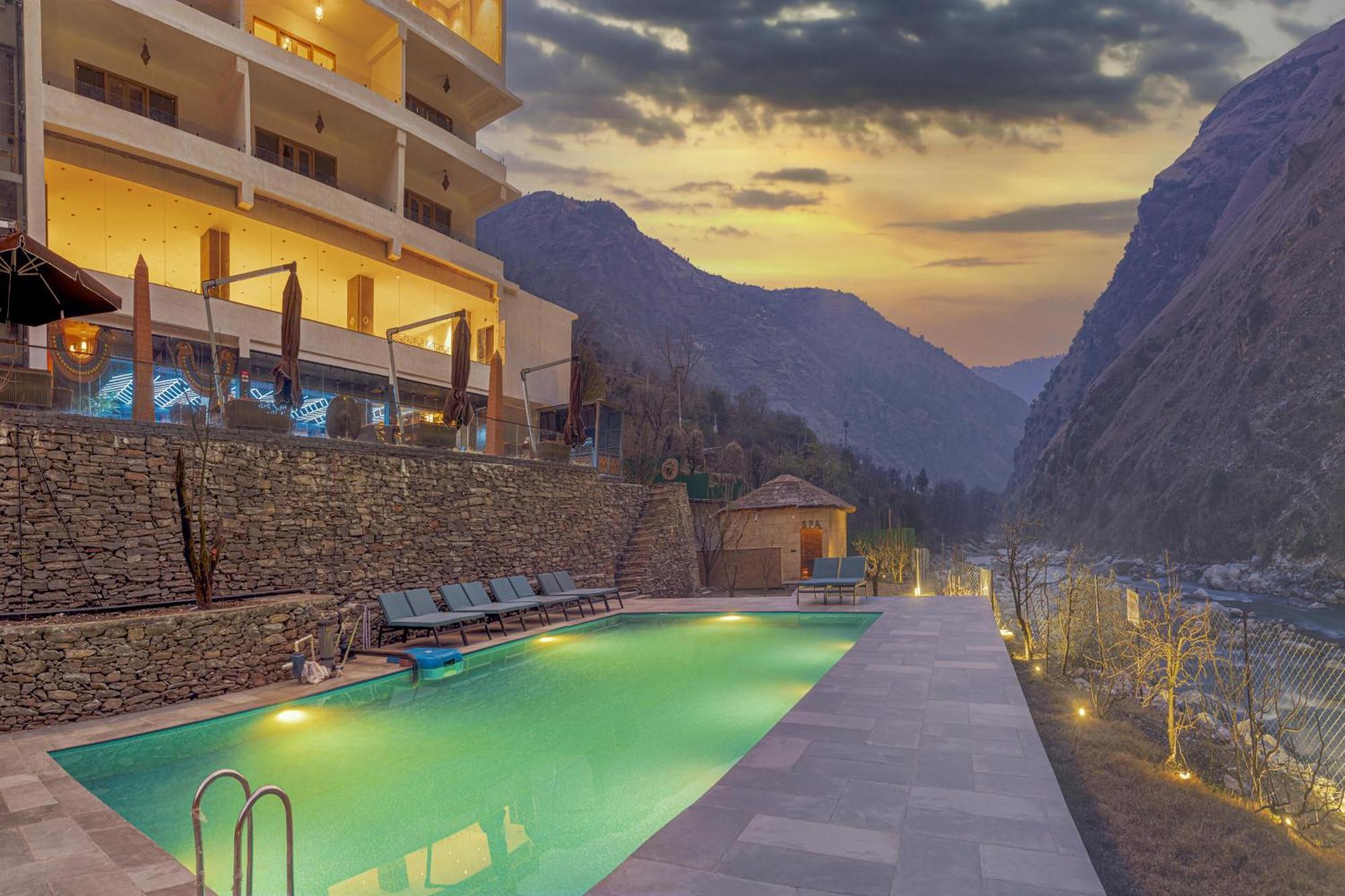 Echor Palm Bliss Riverside Resort & Spa Kasol Exterior foto